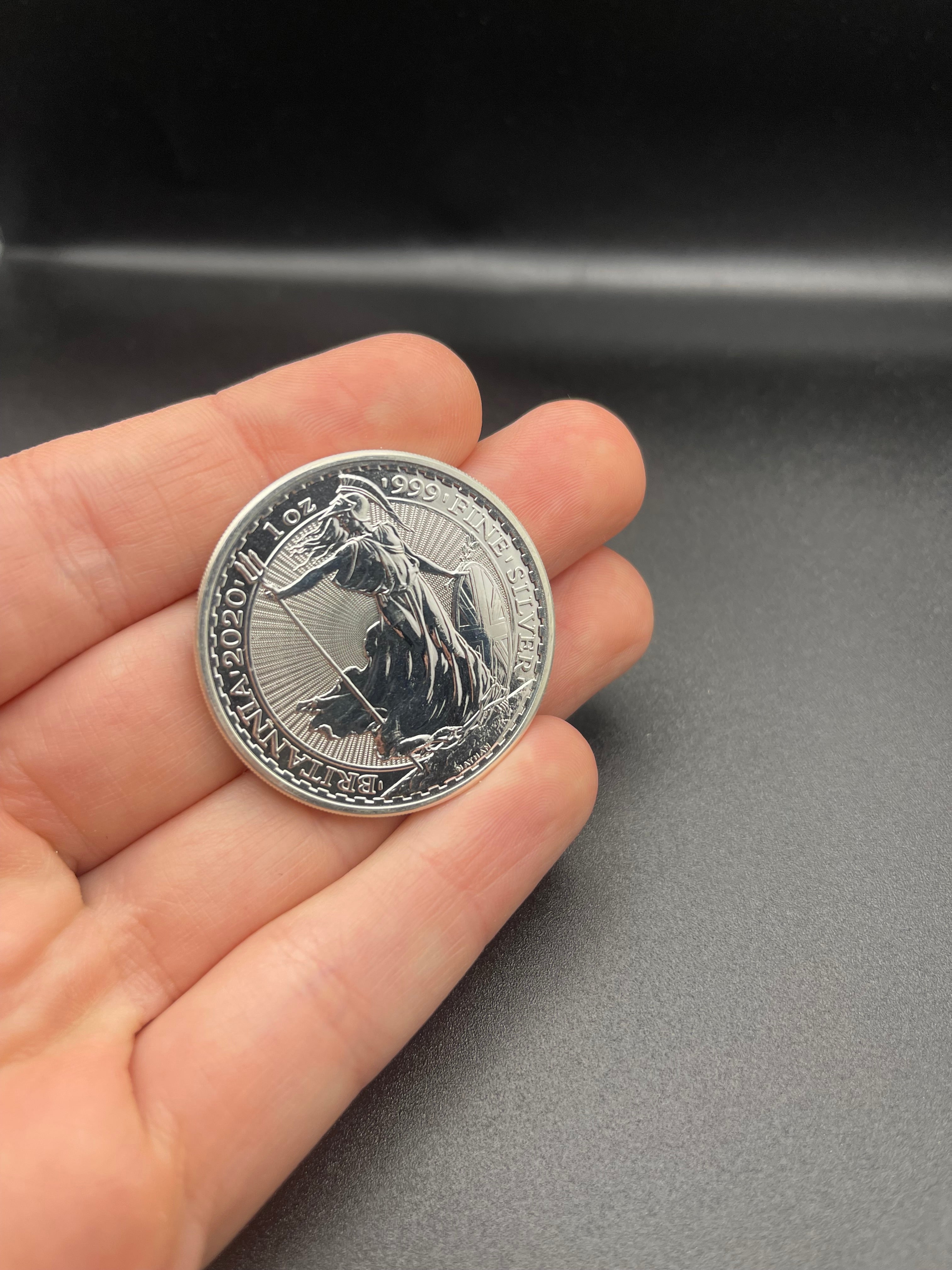 1oz 2020 Silver Britannia Coin – CGT Free .999 Fine Silver – North